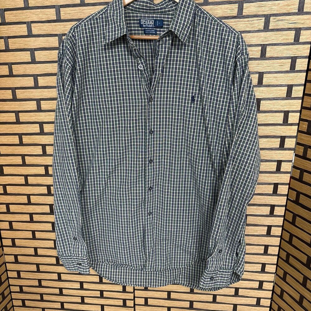 Polo By Ralph Lauren Marlowe Plaid Button Down Shirt Size Large Tall